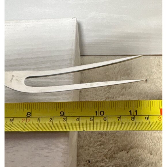 1847 Rogers Bros Carving Knife & Fork Set Hold Edge Original Box Stainless Vtg - Picture 10 of 15